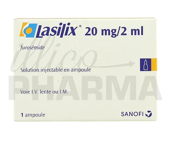 LASILIX 20 MG / 2 ML SOLUTION INJECTABLE EN I.V LENTE / I.M BOÎTE DE 1 AMPOULE DE 2 ML