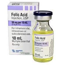 ACIDE FOLINIQUE 50 mg pdre pr sol. inj. fl/7 ml 