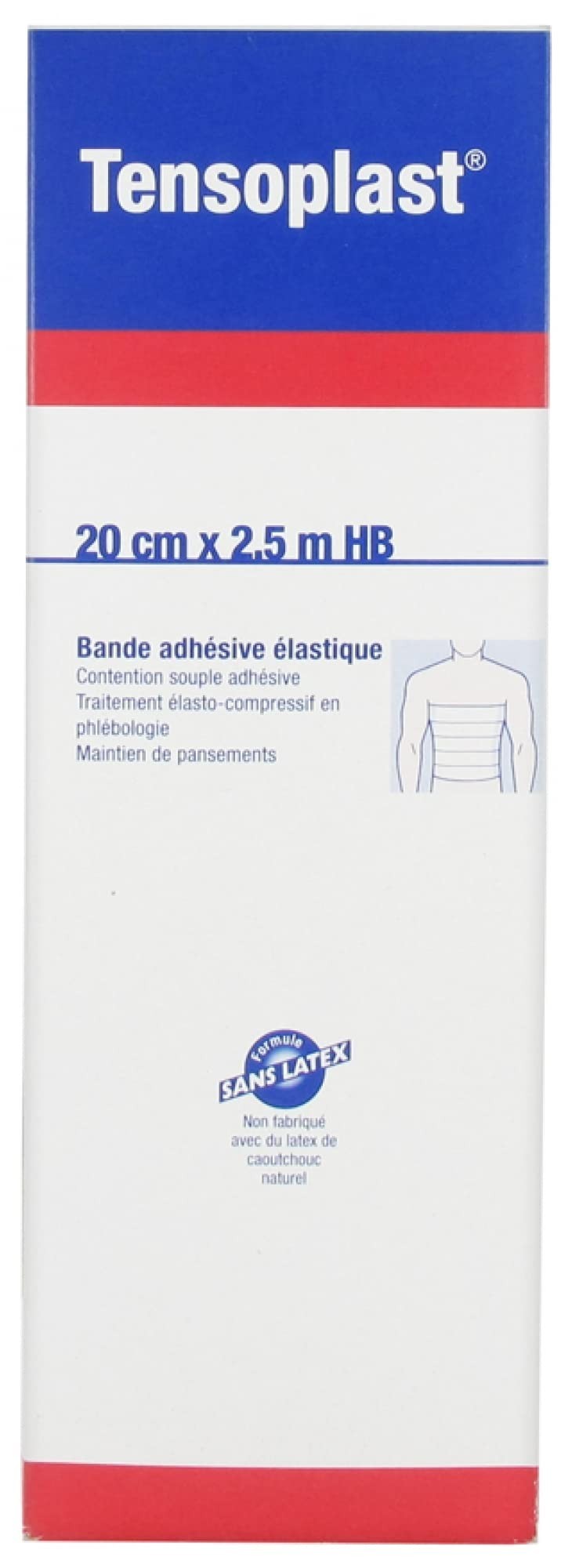 BANDE ADHESIVE ELASTIQUE 20 cm X 2.5 m