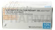 CALCIUM GLUCONATE 10 % 10 ml inj. bte/50